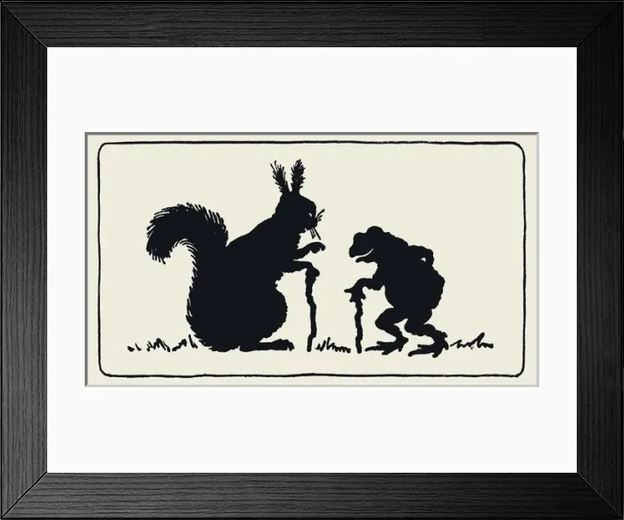 Framed Print : Tickety Tock - Silhouette illustration Framed Print : Tickety Tock - Silhouette illustration