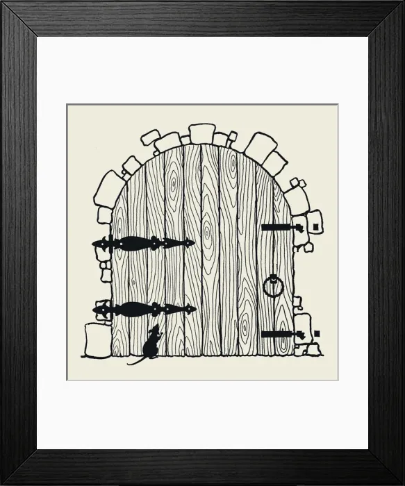Framed Print : Tickety Tock - Silhouette illustration Framed Print : Tickety Tock - Silhouette illustration