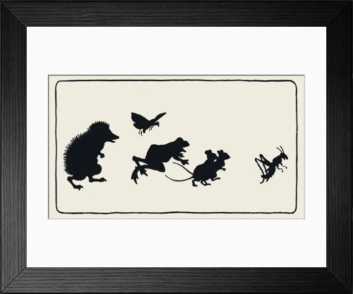 Framed Print : Tickety Tock - Silhouette illustration Framed Print : Tickety Tock - Silhouette illustration