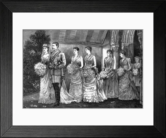 Framed Print : Wedding of Princess Beatrice and Prince Henry of Battenberg Framed Print : Wedding of Princess Beatrice and Prince Henry of Battenberg