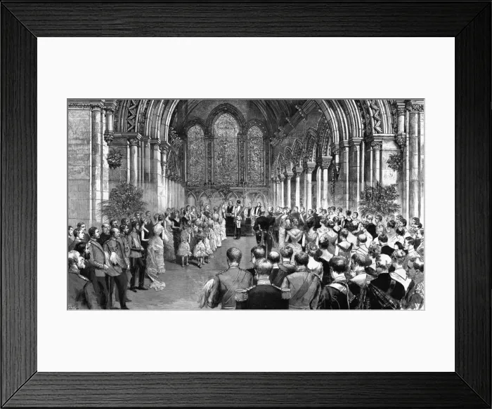 Framed Print : Wedding of Princess Beatrice and Prince Henry of Battenberg Framed Print : Wedding of Princess Beatrice and Prince Henry of Battenberg