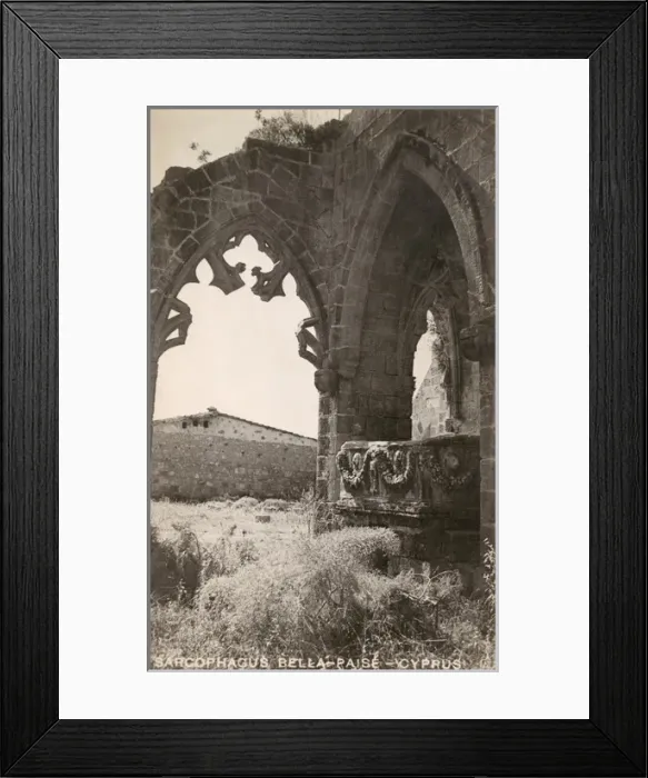 Framed Print : Cyprus - Bellapais Monastery - Sarcophagus Framed Print : Cyprus - Bellapais Monastery - Sarcophagus