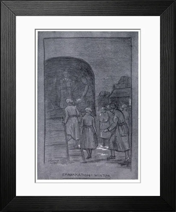 Framed Print : Womens Royal Air Force -- Embarkation, Winter Framed Print : Womens Royal Air Force -- Embarkation, Winter