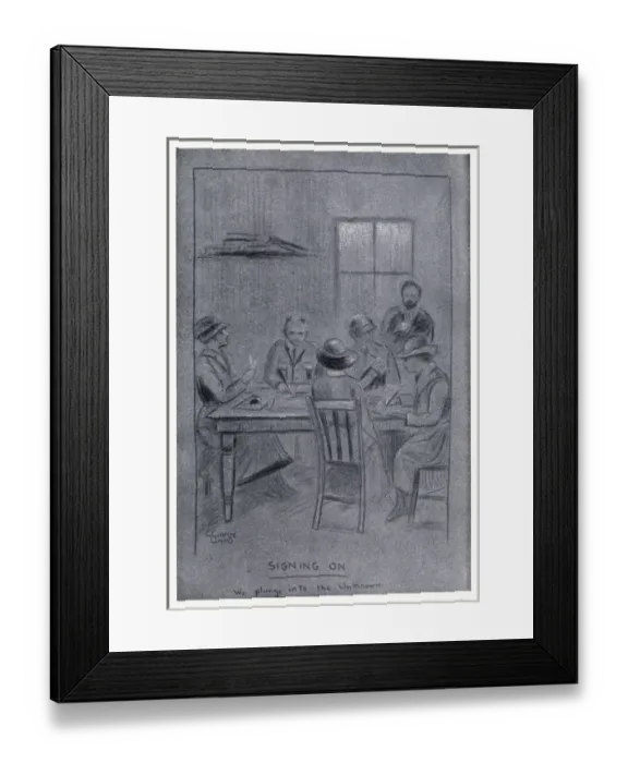 Framed Print : Womens Royal Air Force -- Signing On Framed Print : Womens Royal Air Force -- Signing On