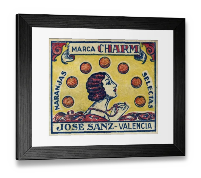 Framed Print : Fruit Label -- Spanish oranges Framed Print : Fruit Label -- Spanish oranges