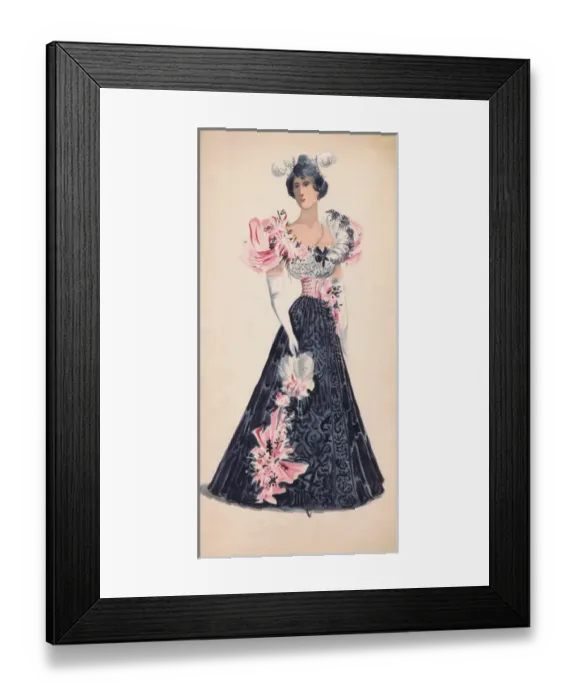 Framed Print : Costume design by unknown artist Framed Print : Costume design by unknown artist