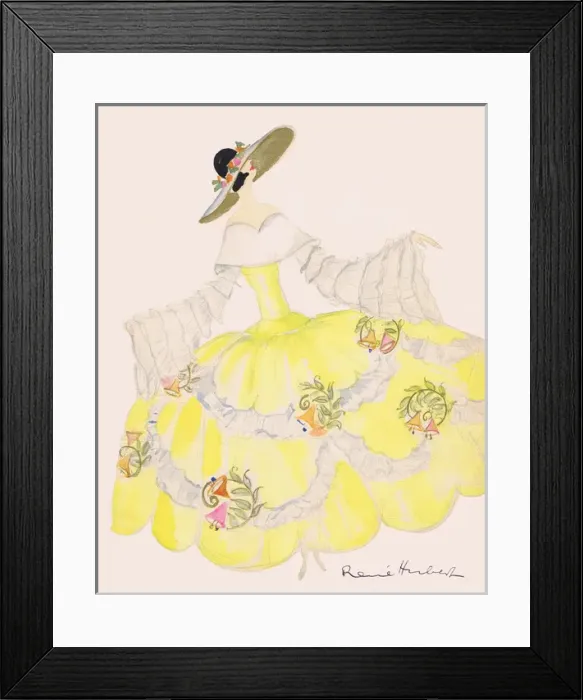 Framed Print : Costume design by Rene Hubert Framed Print : Costume design by Rene Hubert