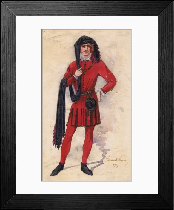 Framed Print : Costume design by Herbert Norris Framed Print : Costume design by Herbert Norris