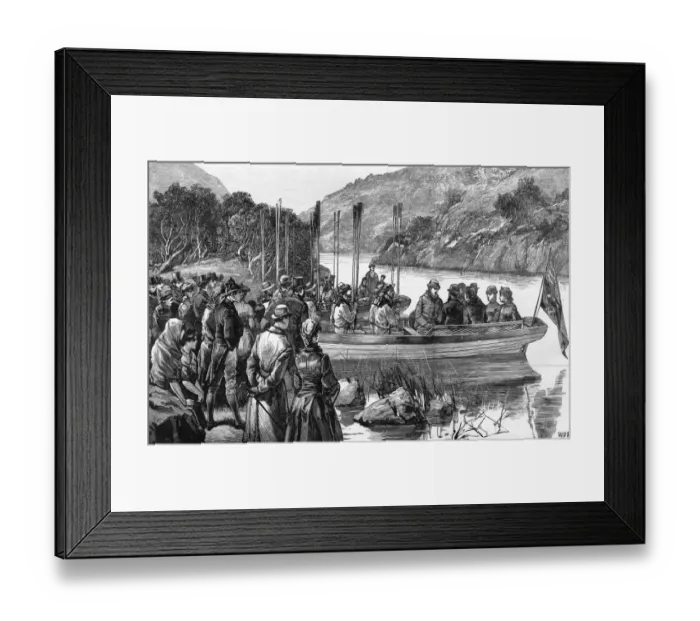 Framed Print : The Royal Visit to Ireland, 1885 - Belfast street scene Framed Print : The Royal Visit to Ireland, 1885 - Belfast street scene
