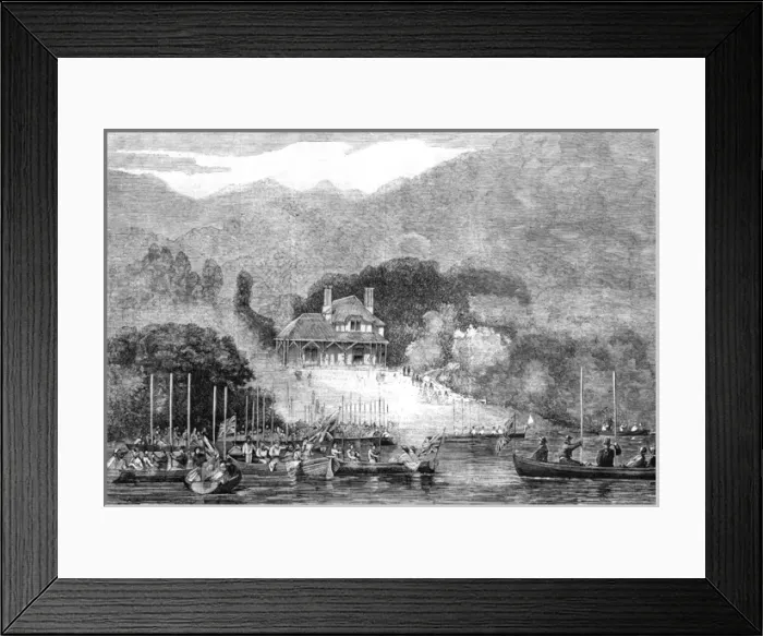 Framed Print : The Royal Visit to Ireland, 1861- Killarney House Framed Print : The Royal Visit to Ireland, 1861- Killarney House