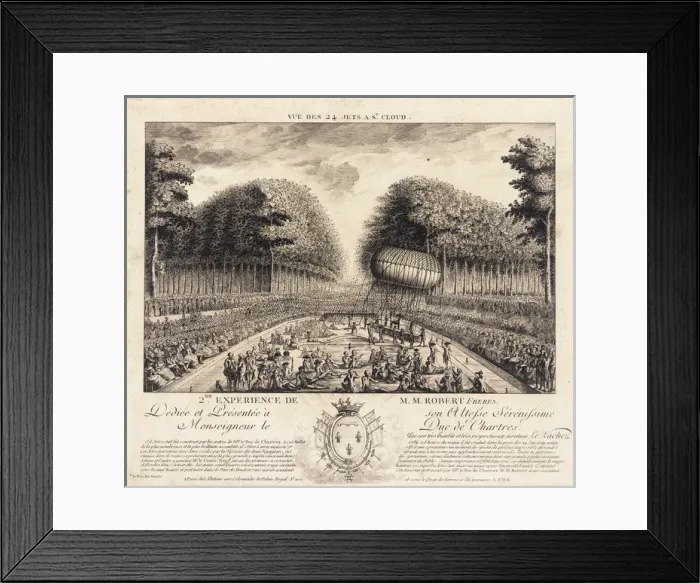 Framed Print : Balloon ascent from St Cloud, Paris Framed Print : Balloon ascent from St Cloud, Paris
