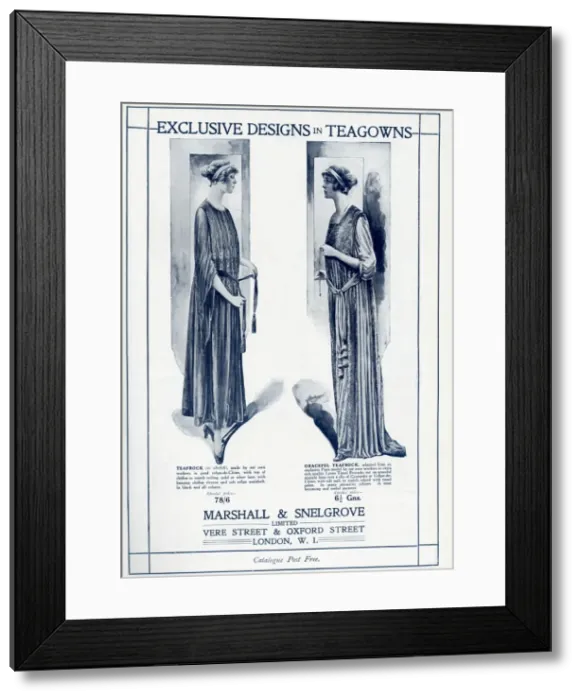 Framed Print : Advert for Marshall & Snelgrove teagowns 1917 Framed Print : Advert for Marshall & Snelgrove teagowns 1917