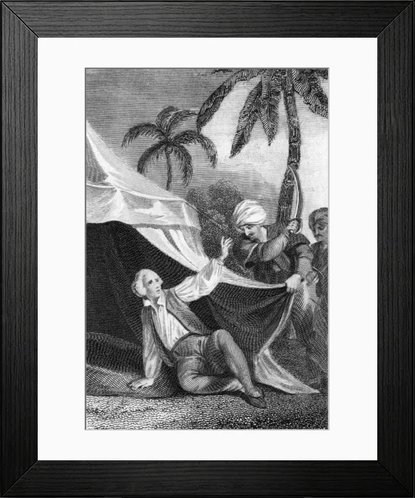 Framed Print : Updike Underhill seized by the Algerines Framed Print : Updike Underhill seized by the Algerines
