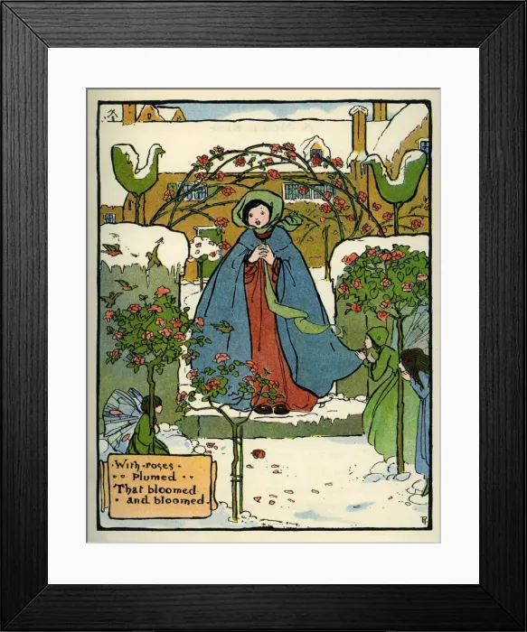 Framed Print : F Harrison. With roses plumed Framed Print : F Harrison. With roses plumed