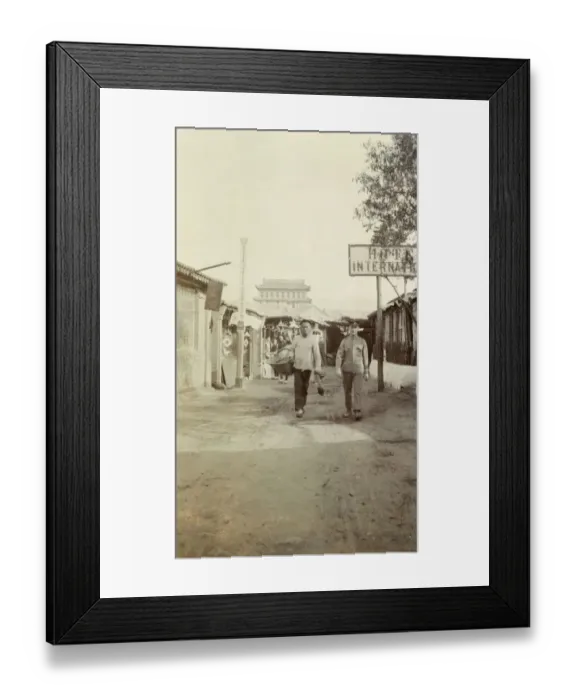 Framed Print : Chinese man and British soldier Framed Print : Chinese man and British soldier