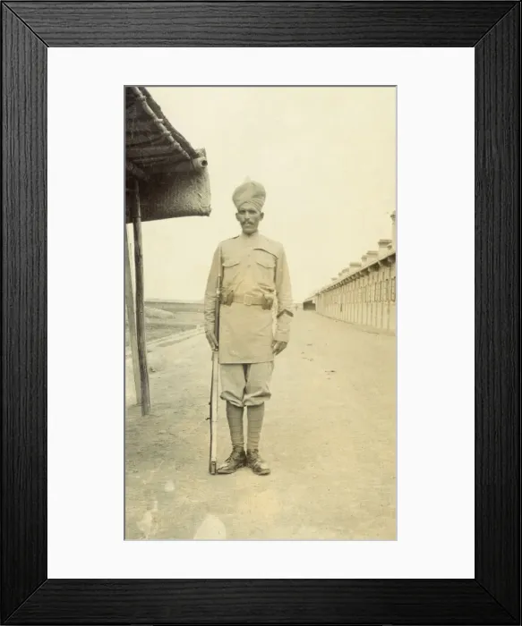 Framed Print : Indian guard in Tientsin, China Framed Print : Indian guard in Tientsin, China