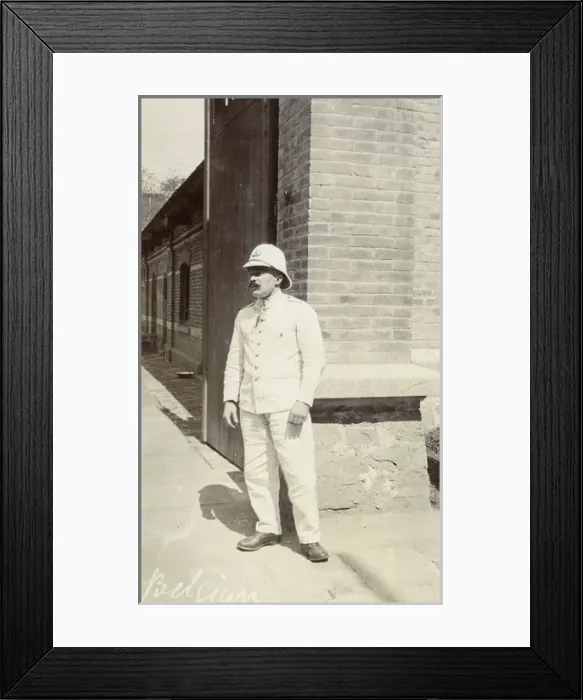 Framed Print : Belgian soldier in China Framed Print : Belgian soldier in China