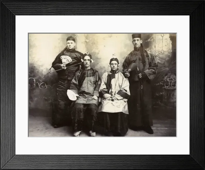 Framed Print : British soldiers in Chinese costume Framed Print : British soldiers in Chinese costume