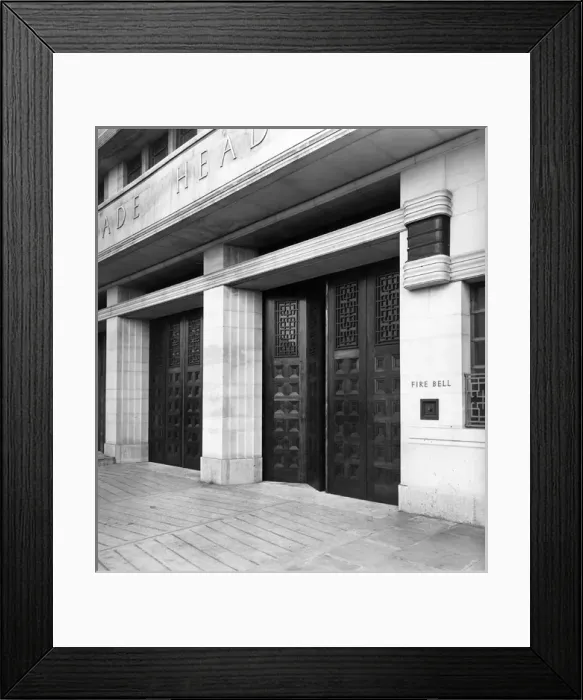 Framed Print : Lambeth HQ appliance bay doors Framed Print : Lambeth HQ appliance bay doors
