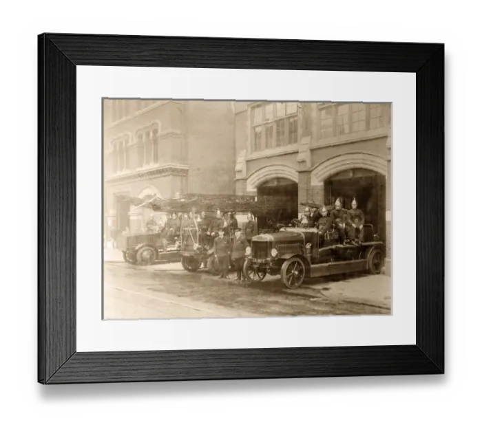 Framed Print : Turnout of fire crews and appliances Framed Print : Turnout of fire crews and appliances