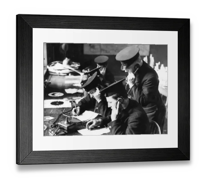 Framed Print : Training in taking telephone messages Framed Print : Training in taking telephone messages