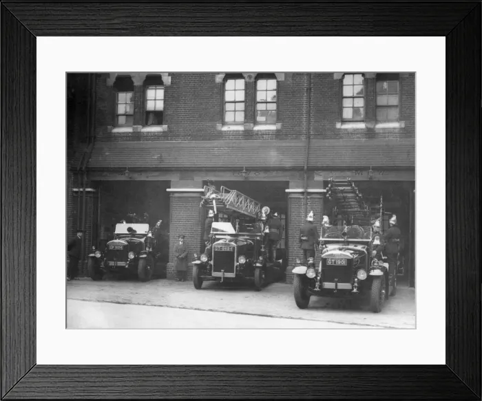 Framed Print : Turnout of fire appliances and crew Framed Print : Turnout of fire appliances and crew