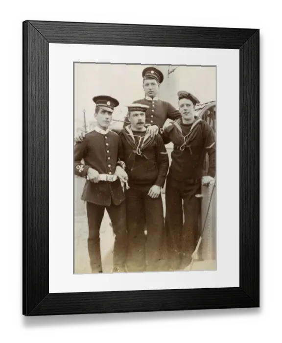 Framed Print : Two soldiers, two sailors Framed Print : Two soldiers, two sailors