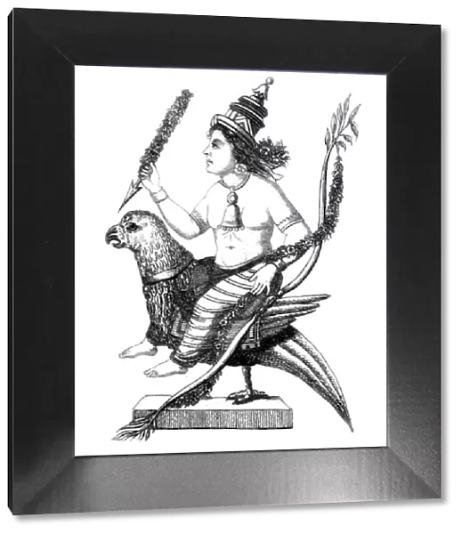 Kamadeva, Hindu god of human desire, depicted with his traditional bow
