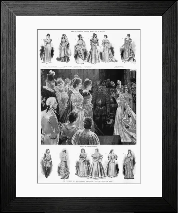 Framed Print : Arrival of the royal party at the Devonshire House ball Framed Print : Arrival of the royal party at the Devonshire House ball