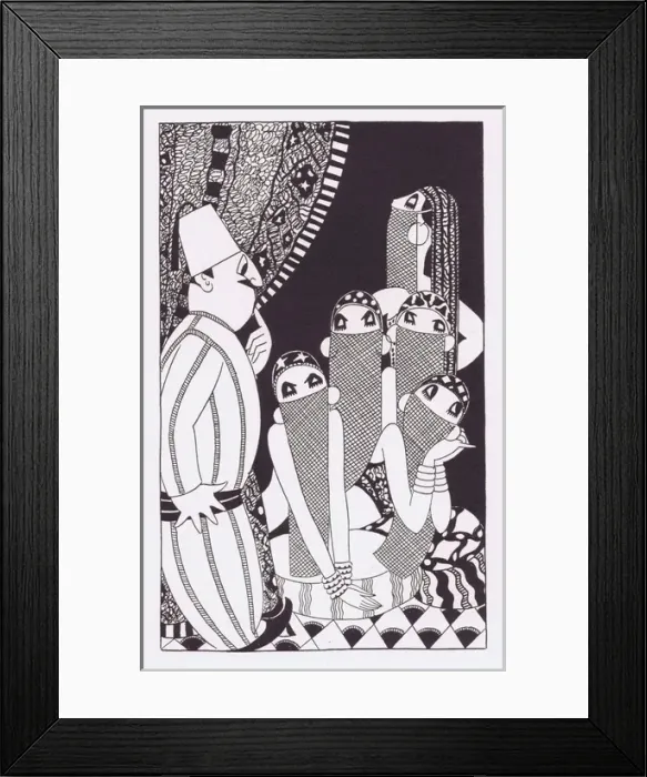 Framed Print : Art deco illustration by Fish, 1927 Framed Print : Art deco illustration by Fish, 1927