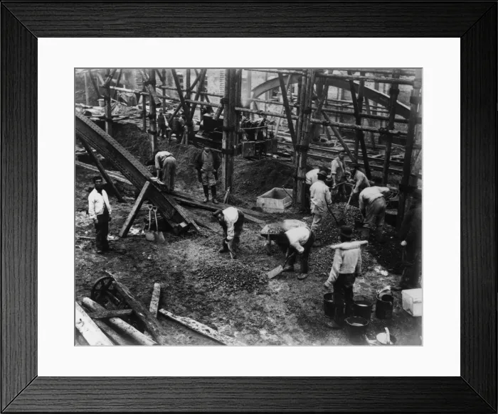 Framed Print : London Railway under Construction Framed Print : London Railway under Construction