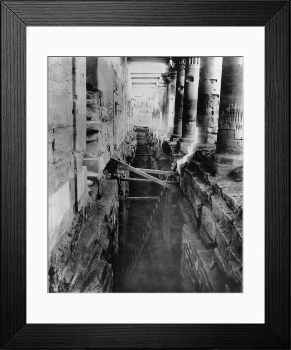 Framed Print : Dilapidated Philae temple interior Framed Print : Dilapidated Philae temple interior