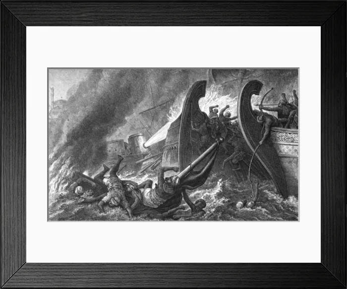 Framed Print : Greek fire ship Framed Print : Greek fire ship