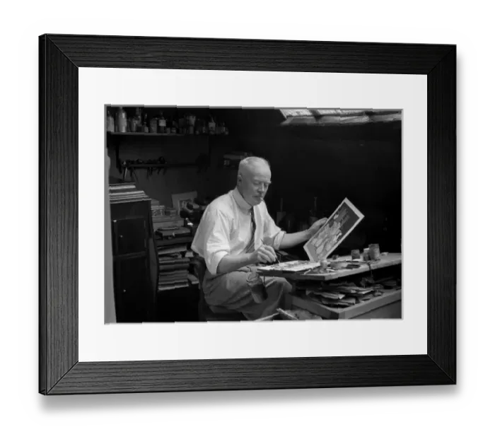 Framed Print : Harry Rountree, artist and illustrator Framed Print : Harry Rountree, artist and illustrator