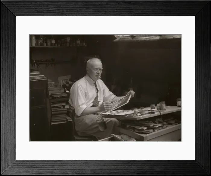 Framed Print : Harry Rountree, artist and illustrator Framed Print : Harry Rountree, artist and illustrator