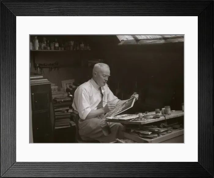 Framed Print : Harry Rountree, artist and illustrator Framed Print : Harry Rountree, artist and illustrator