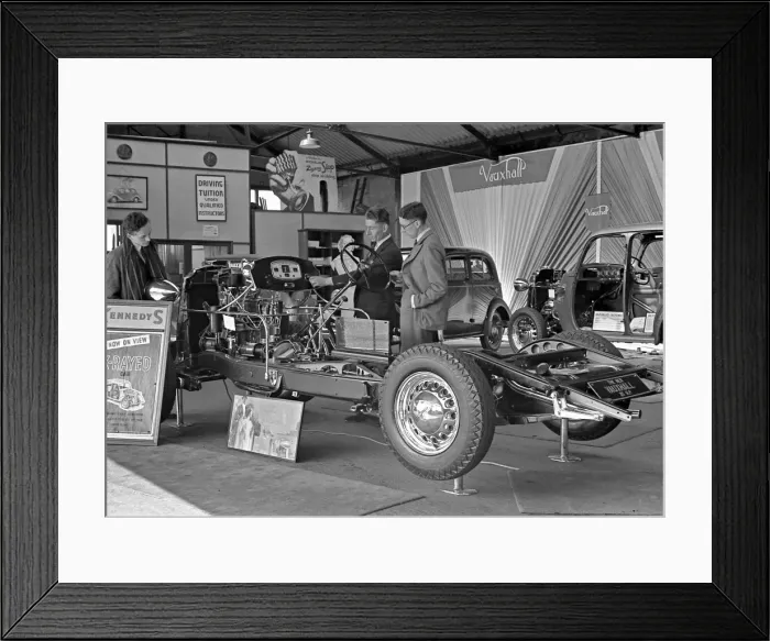 Framed Print : Scene in a car showroom Framed Print : Scene in a car showroom
