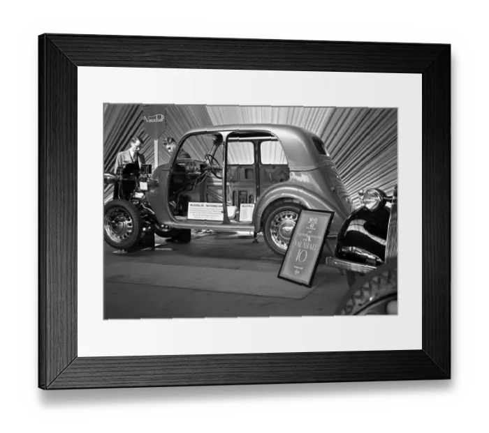 Framed Print : Scene in a car showroom Framed Print : Scene in a car showroom