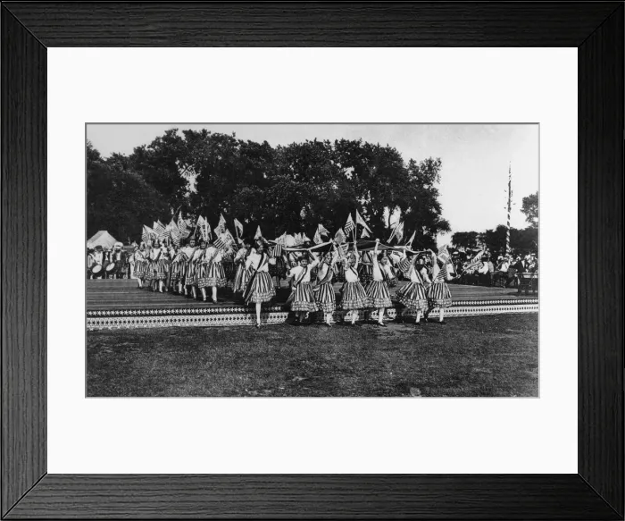 Framed Print : Women in Fourth of July pageant, USA Framed Print : Women in Fourth of July pageant, USA
