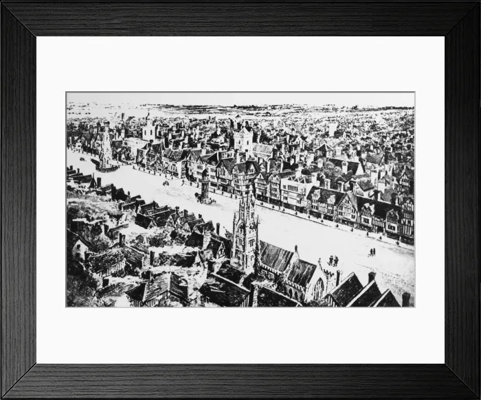 Framed Print : Aerial view of Cheapside, London Framed Print : Aerial view of Cheapside, London
