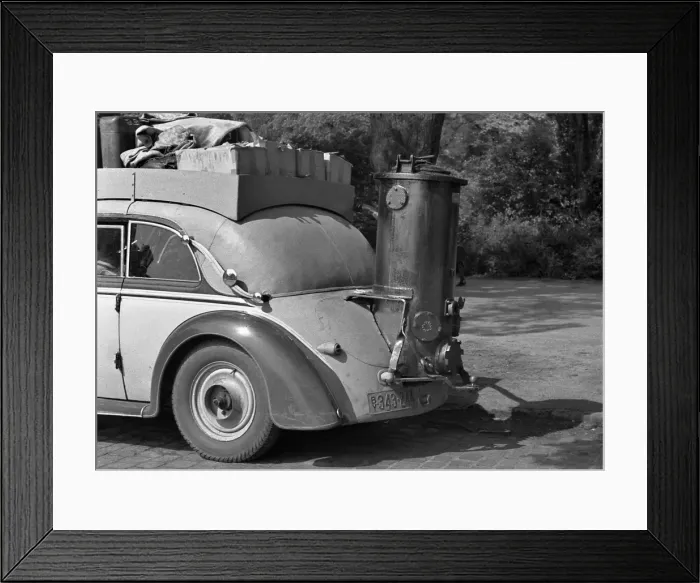 Framed Print : Car with contraption on the back Framed Print : Car with contraption on the back