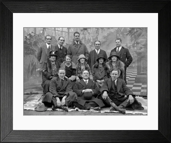 Framed Print : Group photo with conservatory backdrop Framed Print : Group photo with conservatory backdrop