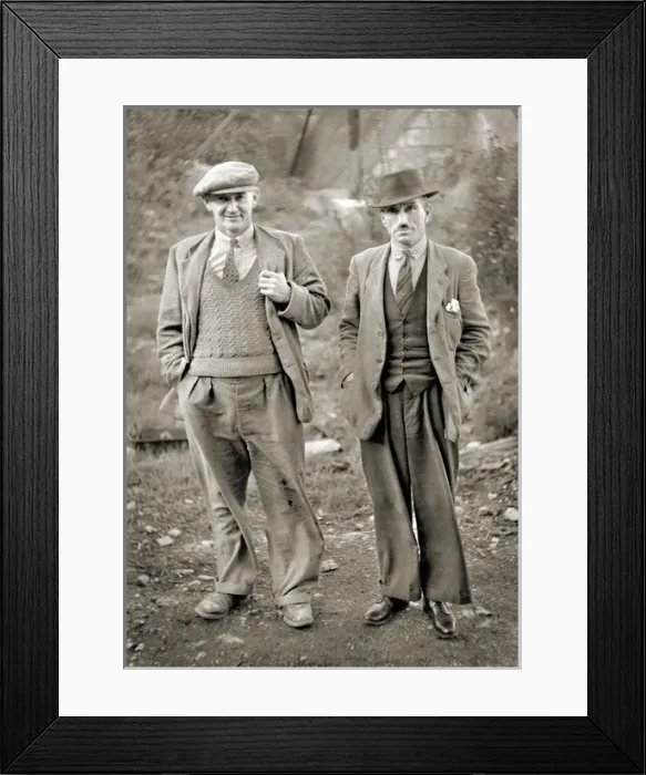 Framed Print : Two men in an outdoor setting Framed Print : Two men in an outdoor setting