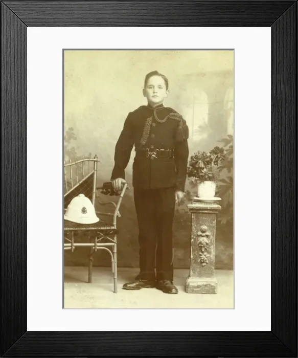 Framed Print : Boy in military uniform Framed Print : Boy in military uniform
