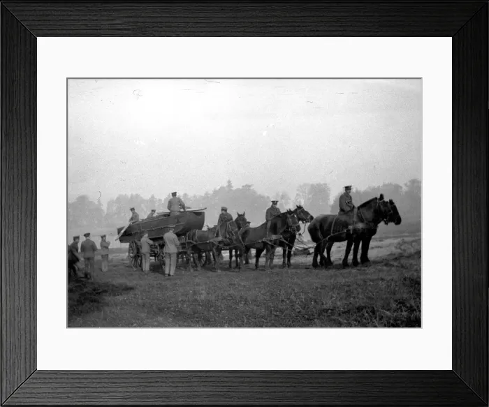 Framed Print : Team of horses pulling a cart Framed Print : Team of horses pulling a cart
