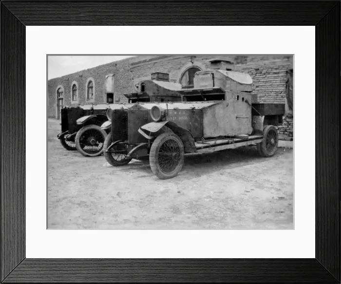 Framed Print : WW1 - Two armour plated army vehicles Framed Print : WW1 - Two armour plated army vehicles