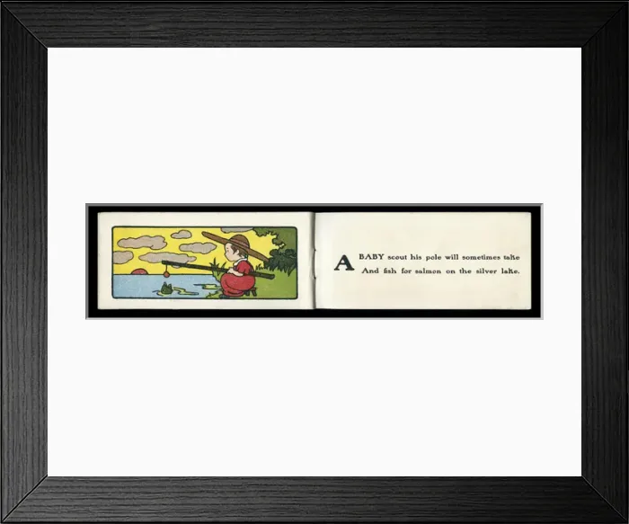 Framed Print : Baby Scouts -- fishing Framed Print : Baby Scouts -- fishing