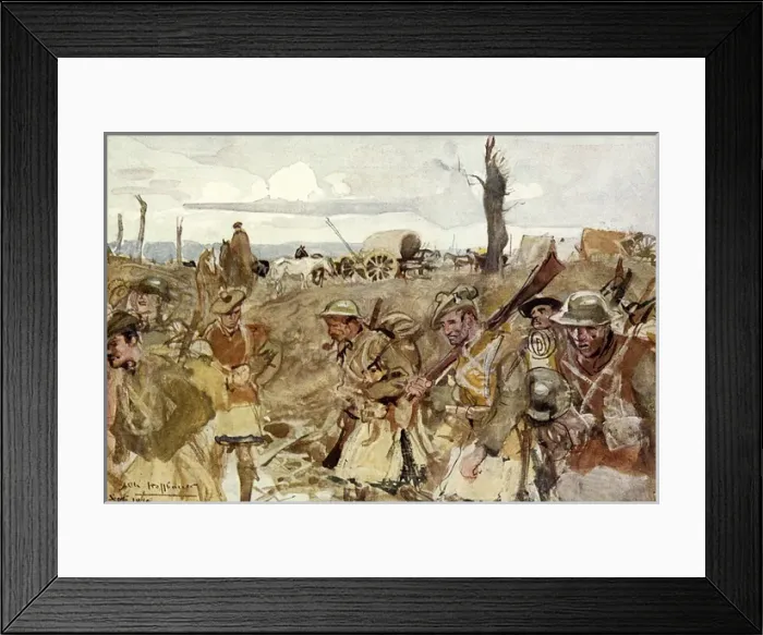 Framed Print : Scottish troops at Contalmaison, France, WW1 Framed Print : Scottish troops at Contalmaison, France, WW1