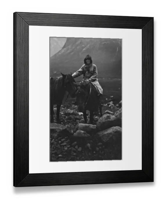 Framed Print : Woman out riding, Portree, Isle of Skye, Scotland Framed Print : Woman out riding, Portree, Isle of Skye, Scotland