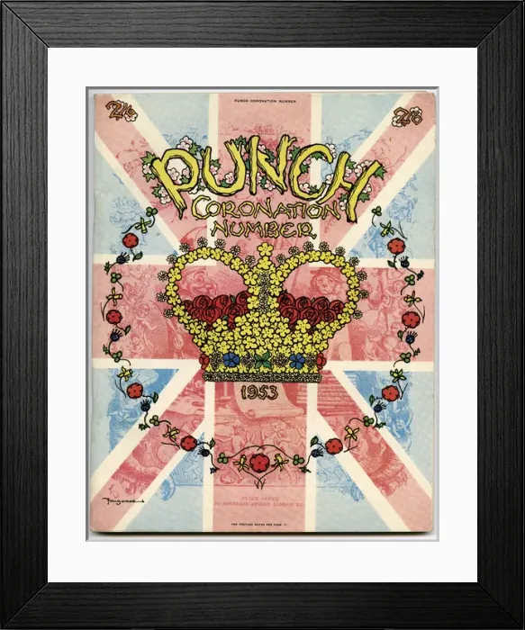 Framed Print : Front cover for Punch Coronation Number 1953 Framed Print : Front cover for Punch Coronation Number 1953